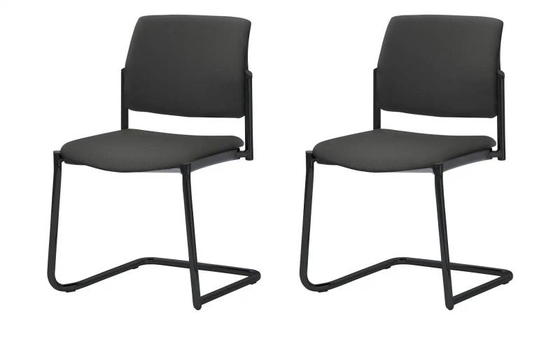 Polsterstuhl  2er Set MyPlano ¦ schwarz ¦ Maße (cm): B: 49 H: 83 T: 56.0 Stühle > Schwingstühle - Höffner