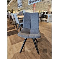 Polsterstuhl TOKIO 2er Set Anthrazit / Buche schwarz lackiert