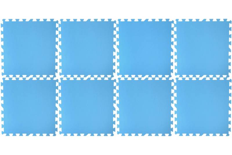 Pool Bodenschutzmatten 2m² Schutzboden 8er Pack 50 cm Blau