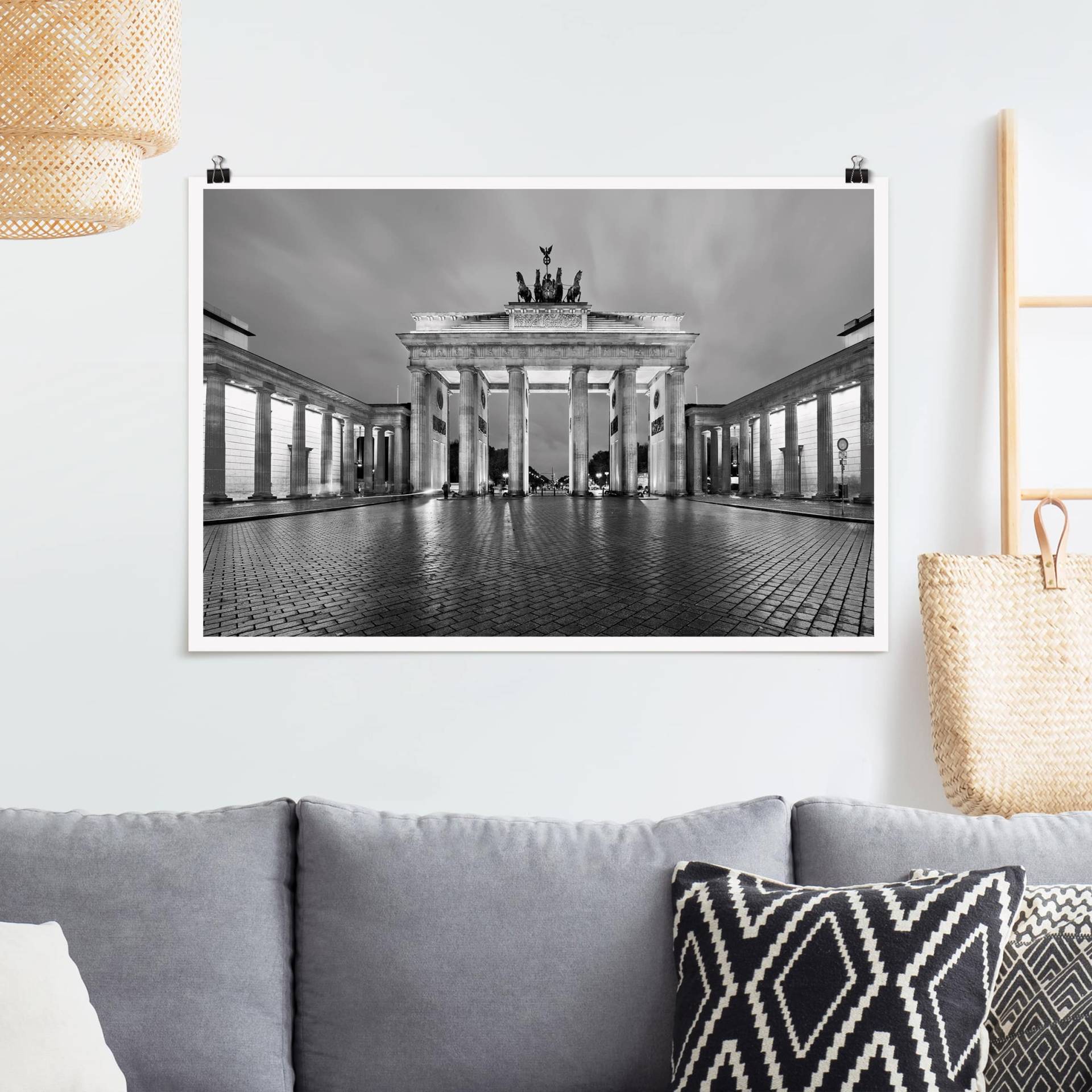 Poster - Querformat Erleuchtetes Brandenburger Tor II Poster - Querformat Erleuchtetes Brandenburger Tor II