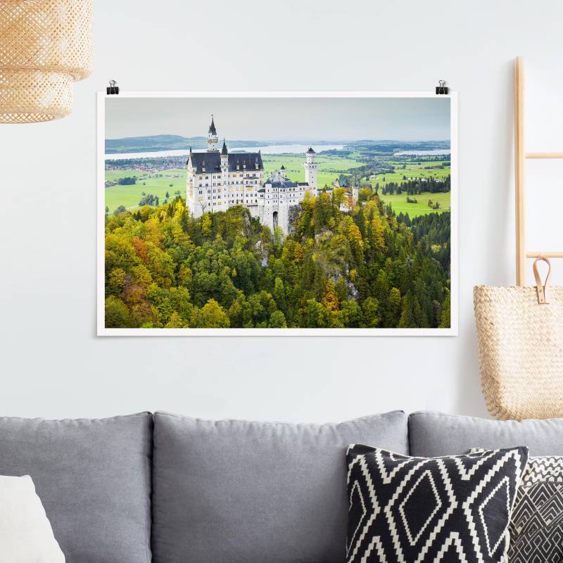 Poster - Querformat Schloss Neuschwanstein Panorama