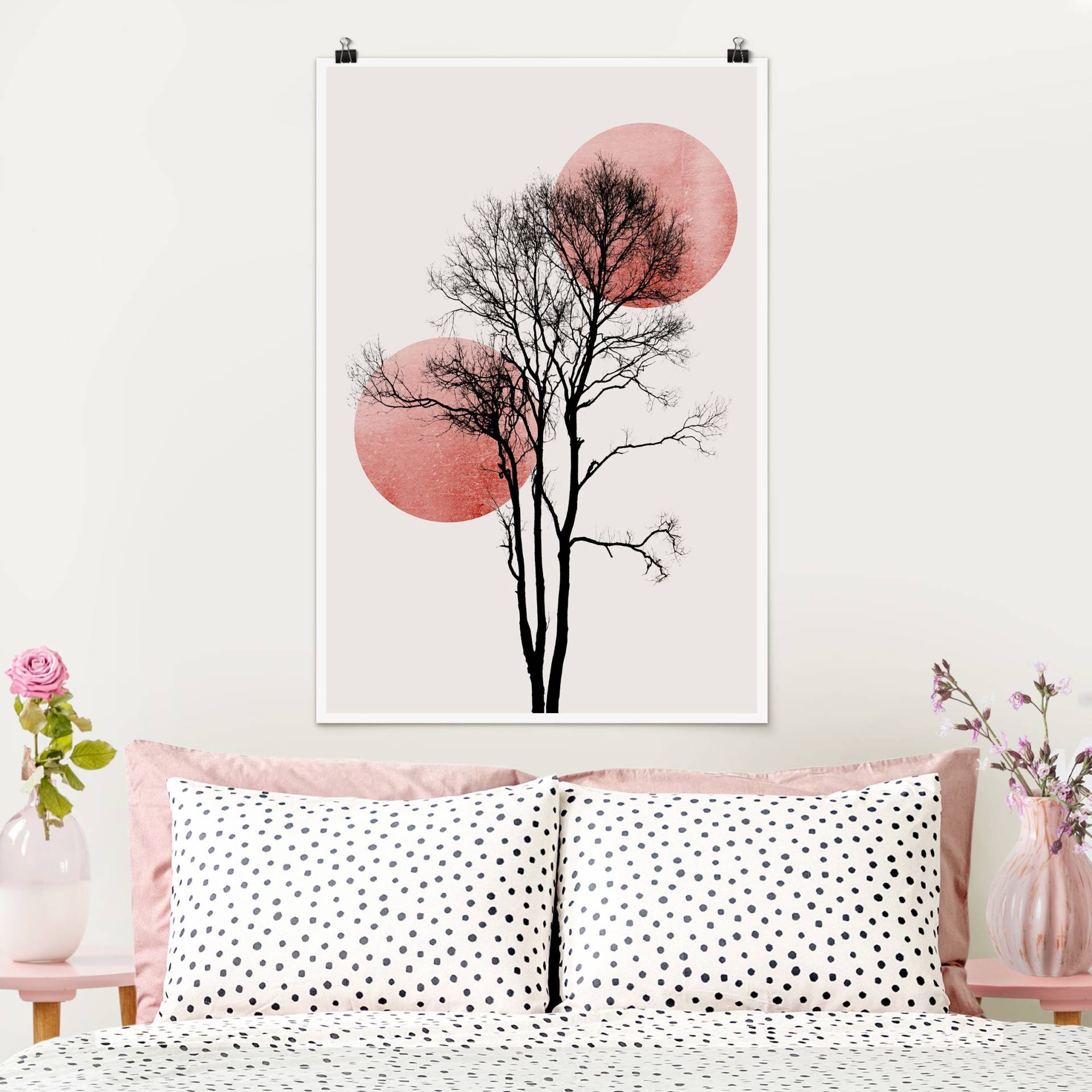 Poster Baum im Nachthimmel