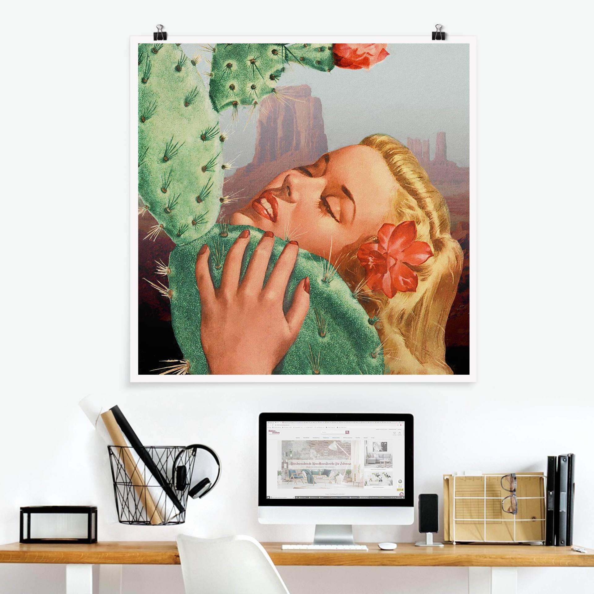 Poster Kaktus-Liebe