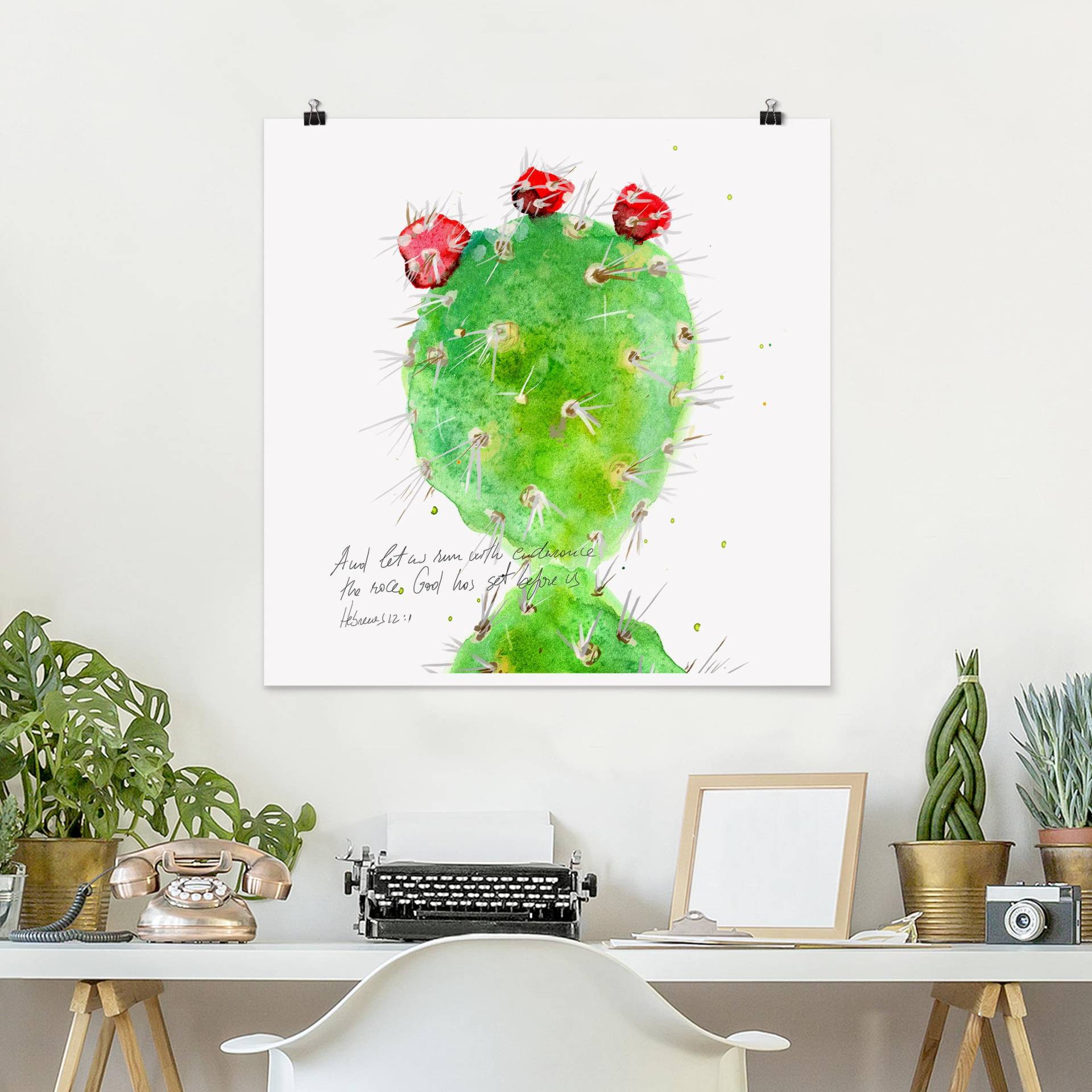 Poster Kaktus mit Bibelvers IV