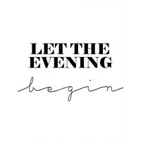Wall-Art Poster "Let the evening be gin", Schriftzug von Wall-Art