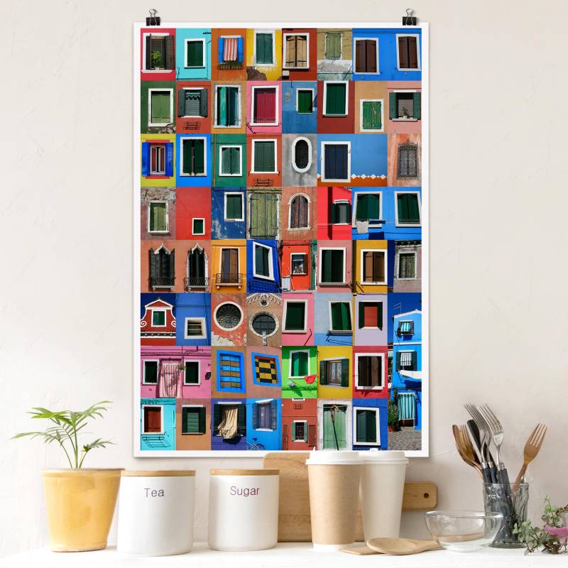Poster Muster & Texturen Fenster der Welt