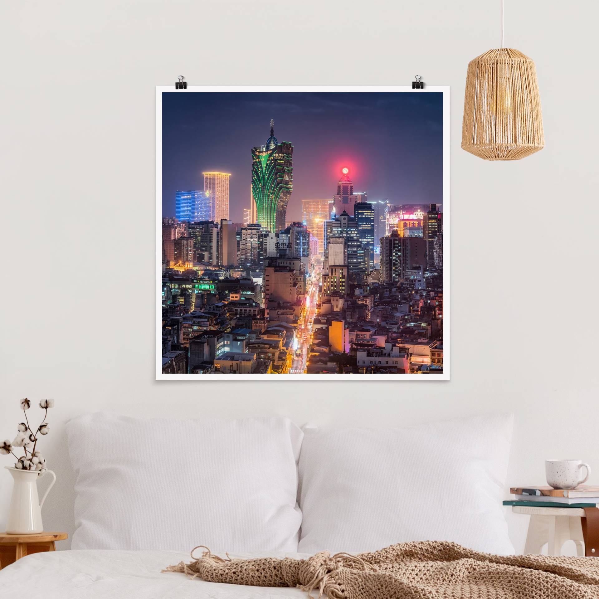Poster Nachtlichter von Macau
