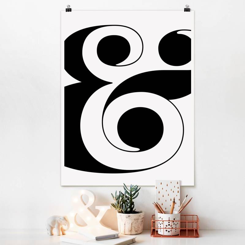 Poster Spruch Antiqua Letter &