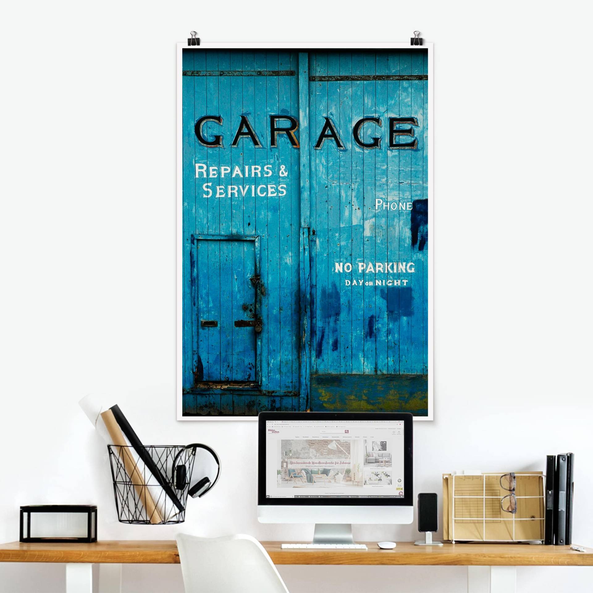 Poster - Hochformat Garagentor