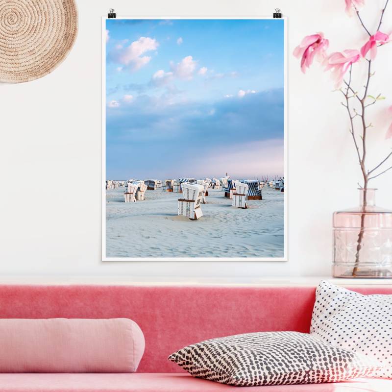 Poster Strandkörbe an der Nordsee
