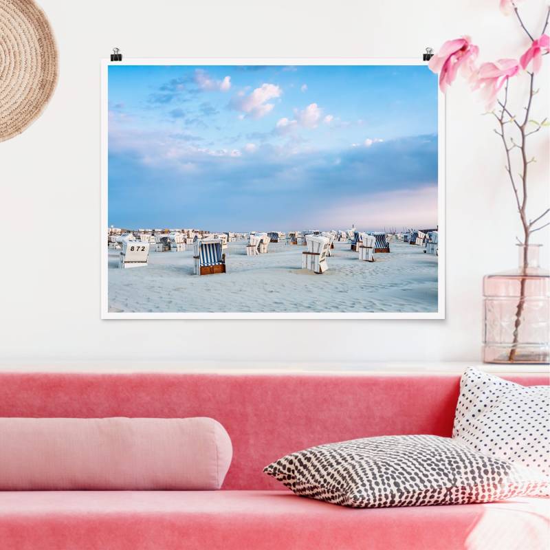 Poster Strandkörbe an der Nordsee