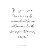 Wall-Art Poster "Things we lose..." von Wall-Art