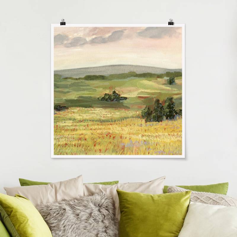 Poster Wiese am Morgen I