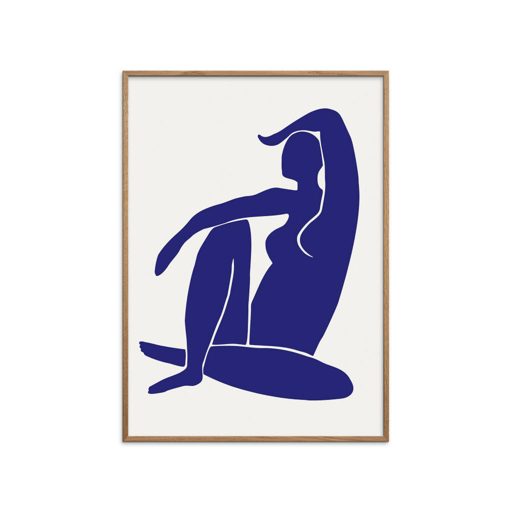 Poster&Frame POSTER Blau, Eiche