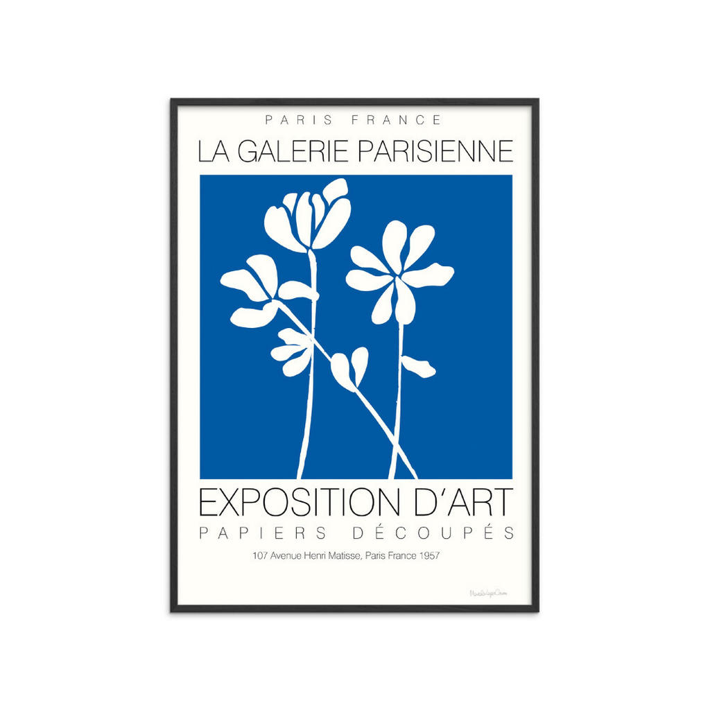 Poster&Frame POSTER Blau, Schwarz