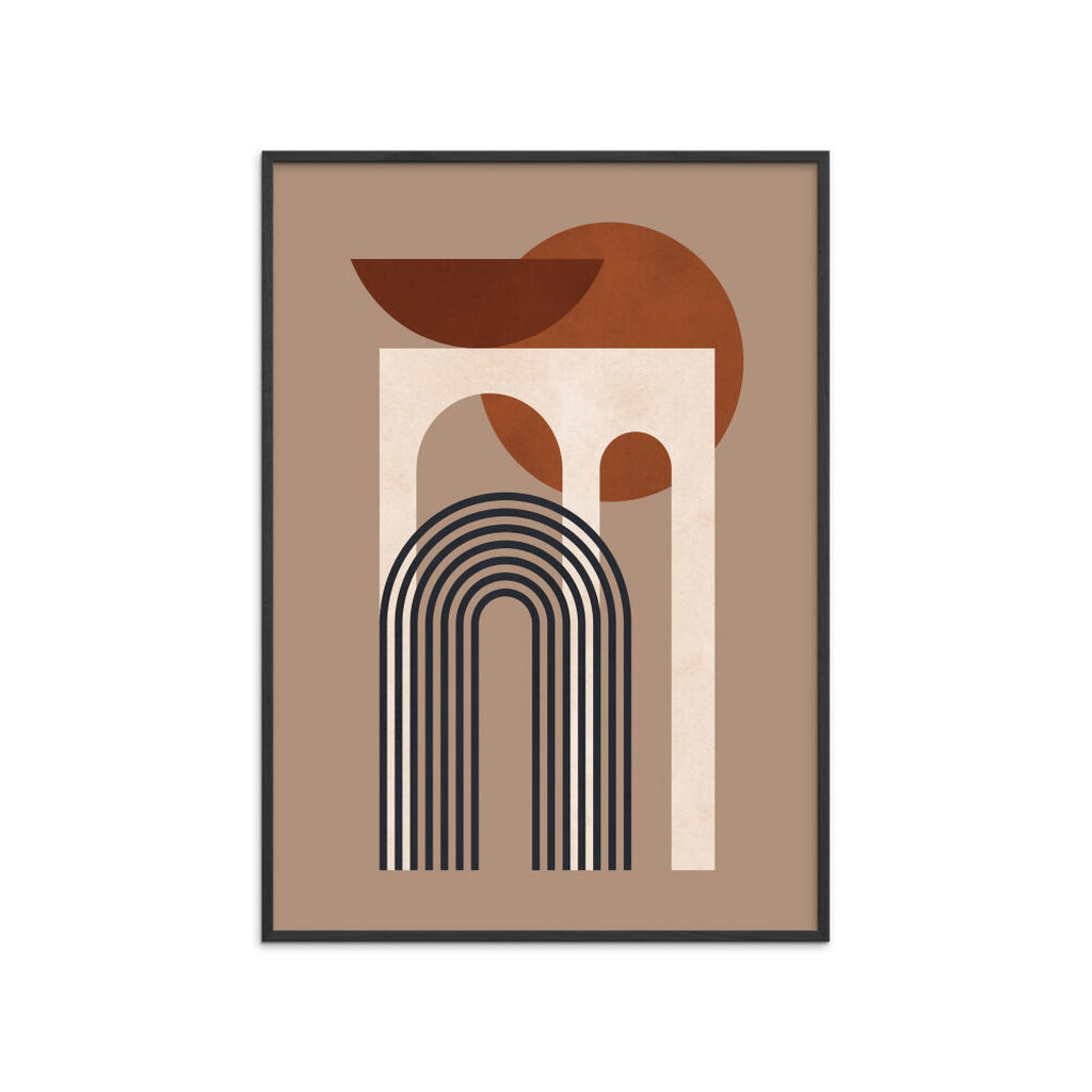 Poster&Frame POSTER Braun, Schwarz