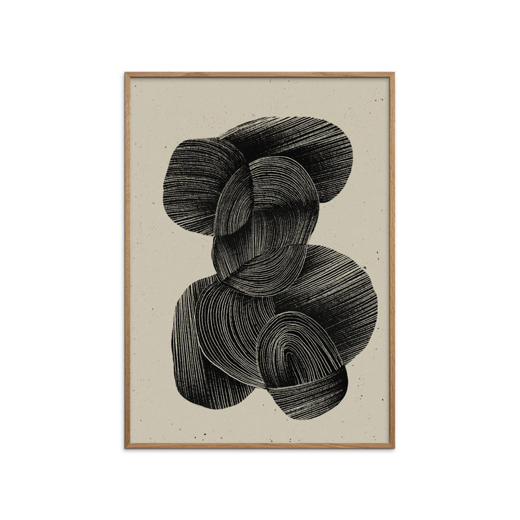 Poster&Frame POSTER Schwarz, Eiche