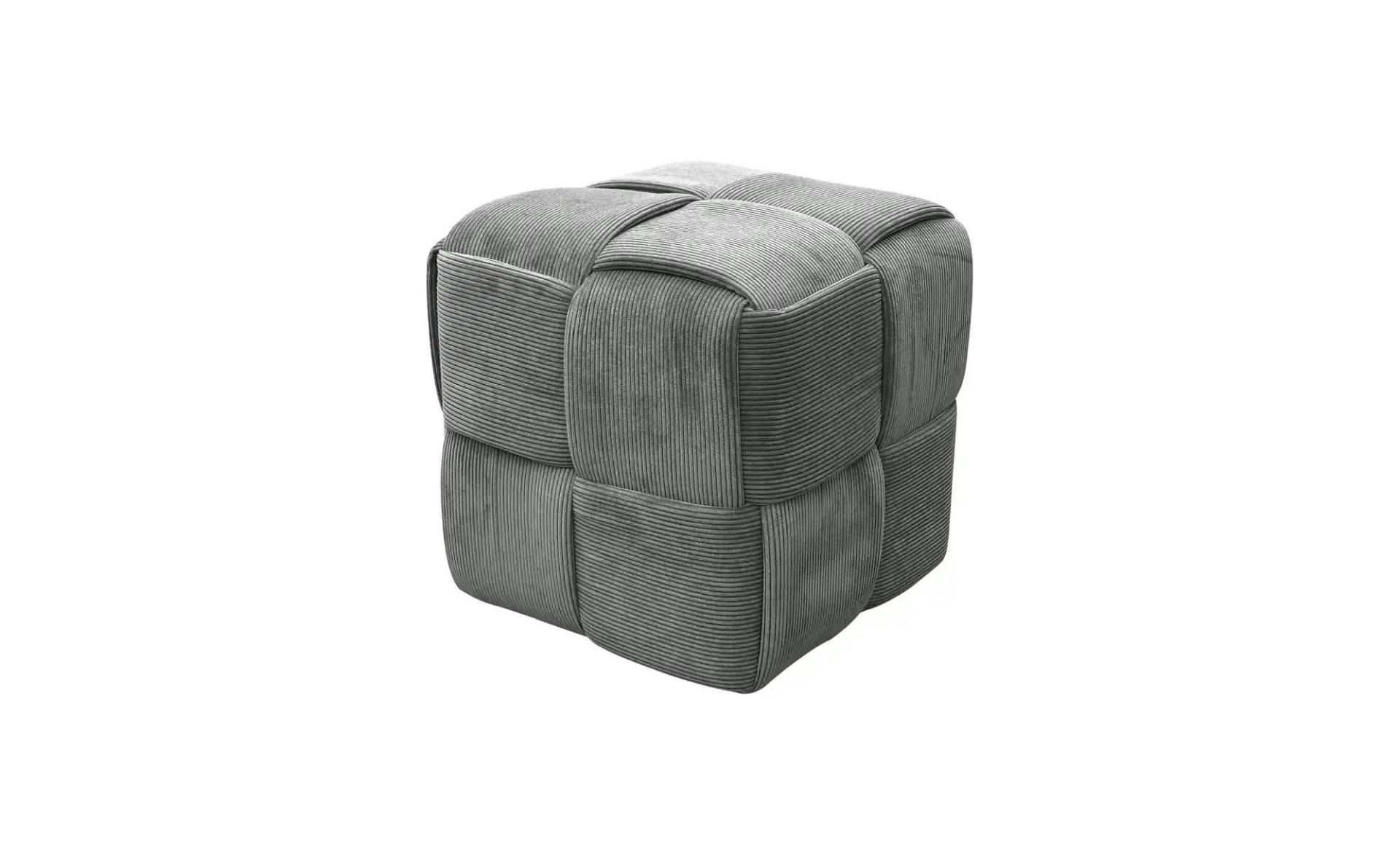 Pouf   ¦ grau ¦ Maße (cm): B: 40 H: 41 Polstermöbel > Hocker > Sitzpouf - Möbel Kraft