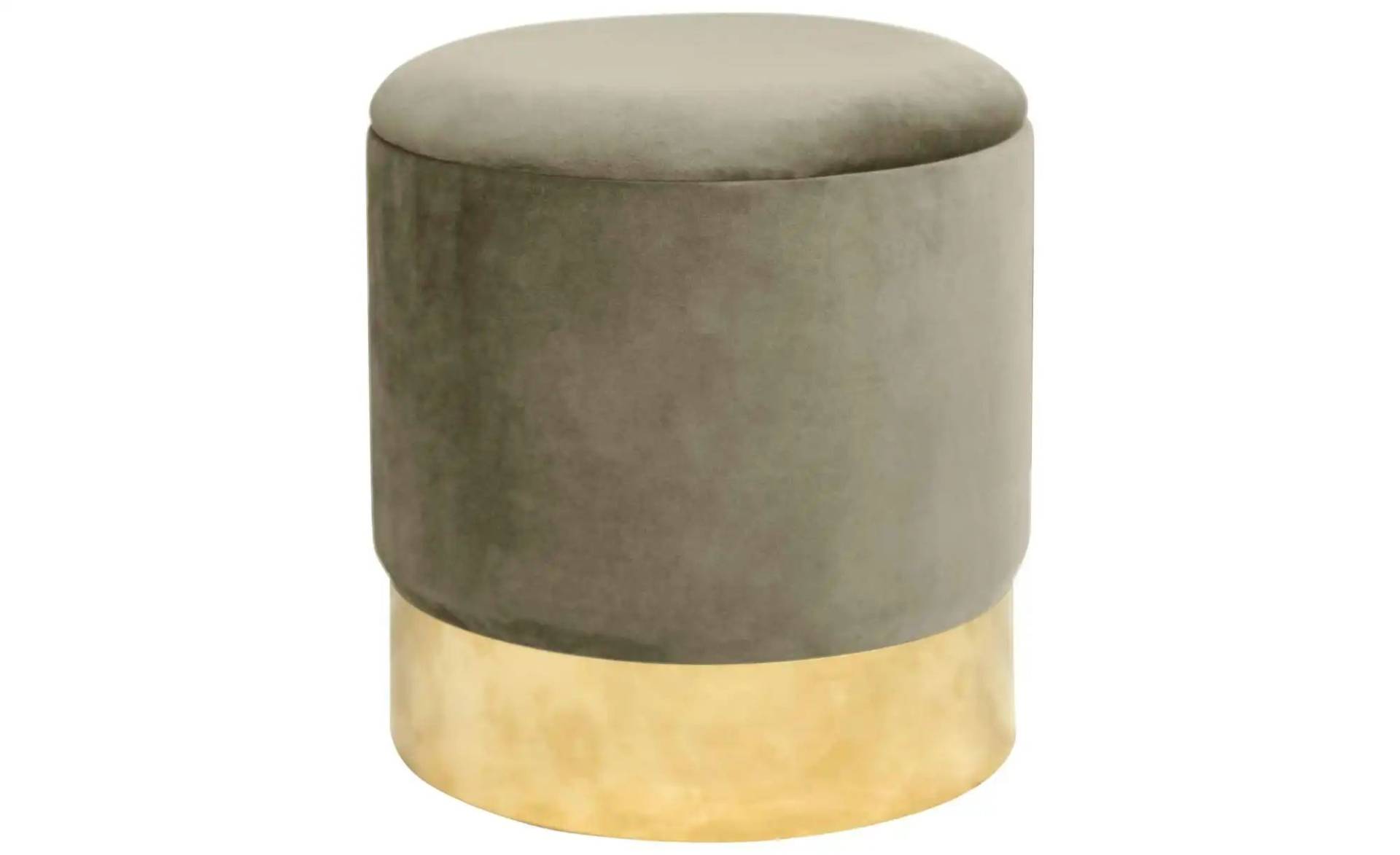 Pouf mit Stauraum  ¦ beige ¦ Maße (cm): B: 39 H: 40  Ø: 39.0 Polstermöbel > Hocker - Möbel Kraft