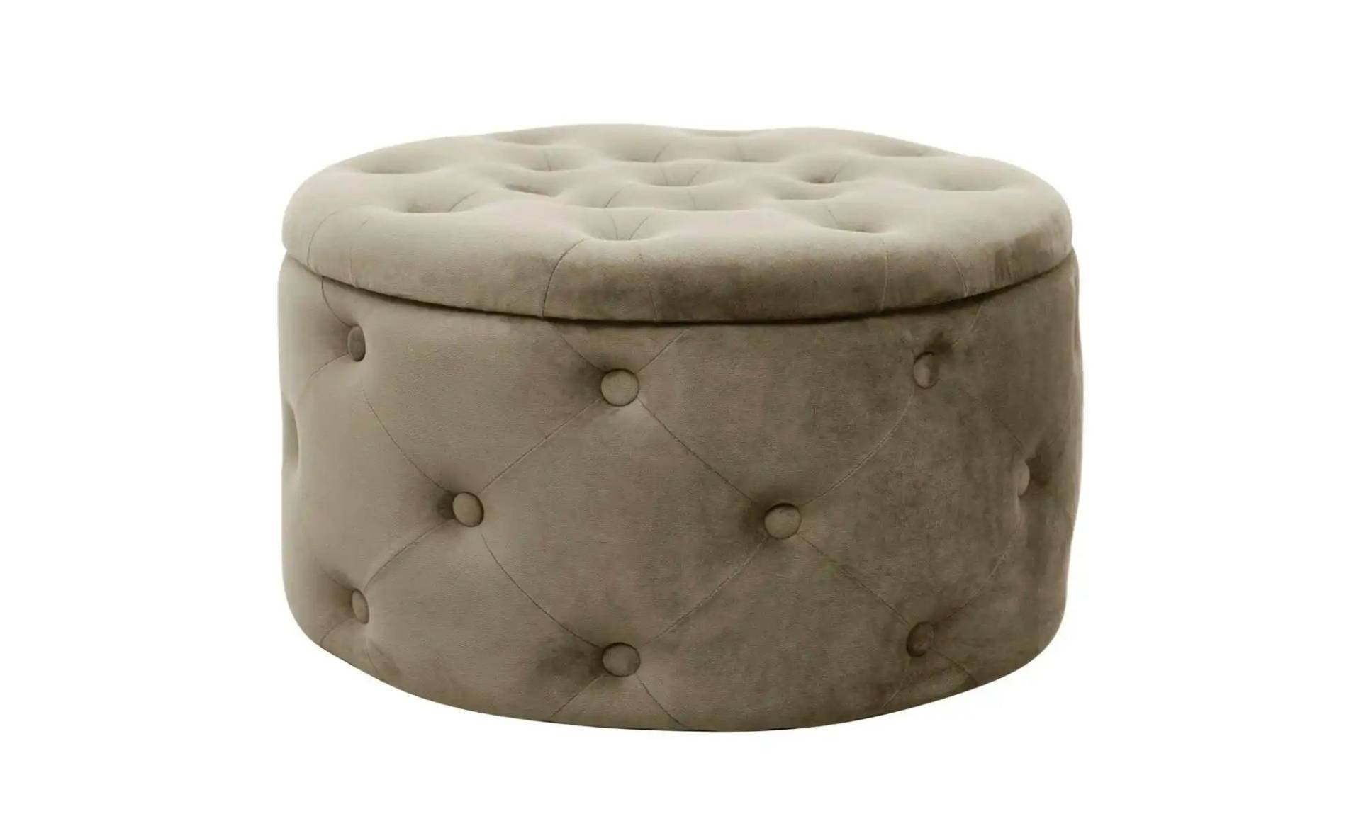 Pouf mit Stauraum  ¦ beige ¦ Maße (cm): B: 55 H: 30  Ø: 55.0 Polstermöbel > Hocker - Möbel Kraft