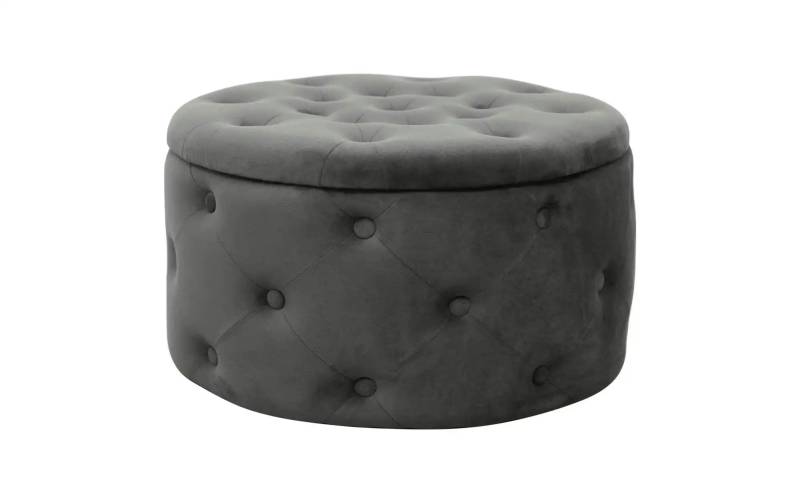 Pouf mit Stauraum  ¦ grau ¦ Maße (cm): B: 55 H: 30  Ø: 55.0 Polstermöbel > Hocker - Möbel Kraft