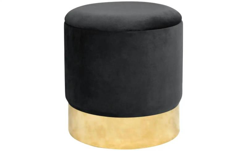 Pouf mit Stauraum  ¦ schwarz ¦ Maße (cm): B: 39 H: 40  Ø: 39.0 Polstermöbel > Hocker - Möbel Kraft