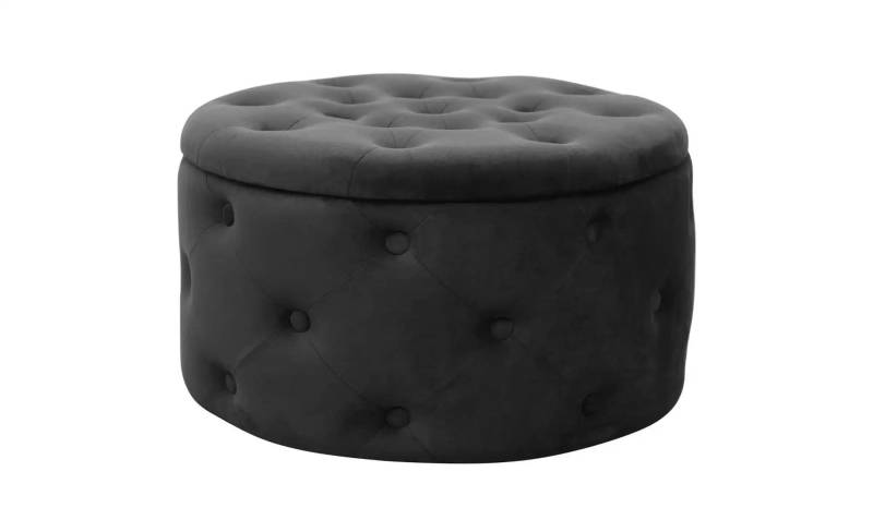 Pouf mit Stauraum  ¦ schwarz ¦ Maße (cm): B: 55 H: 30  Ø: 55.0 Polstermöbel > Hocker - Möbel Kraft