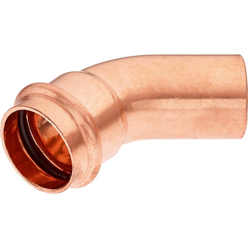 Press-Bogen Ø 28 mm x Ø 18 mm Kupfer 45 Grad Press-Bogen Ø 28 mm x Ø 18 mm Kupfer 45 Grad von -