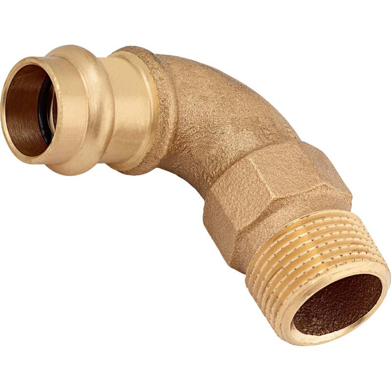 Press-Winkel Ø 18 mm x 26,4 mm (R 3/4) Rotguss 90 Grad von -