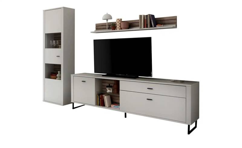 Primo Wohnkombination  Leni ¦ grau ¦ Maße (cm): B: 271 H: 206 T: 44.0 Kommoden & Sideboards > Wohnwände - Möbel Kraft