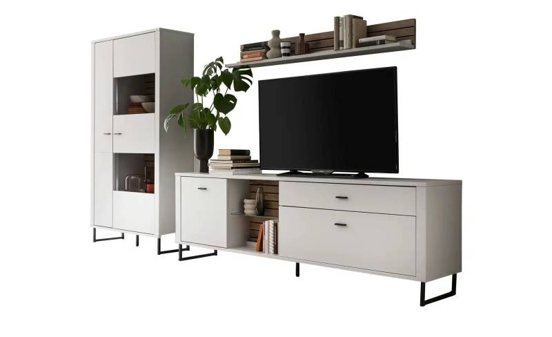 Primo Wohnkombination  Leni ¦ grau ¦ Maße (cm): B: 310 H: 187 T: 44.0 Kommoden & Sideboards > Wohnwände - Möbel Kraft