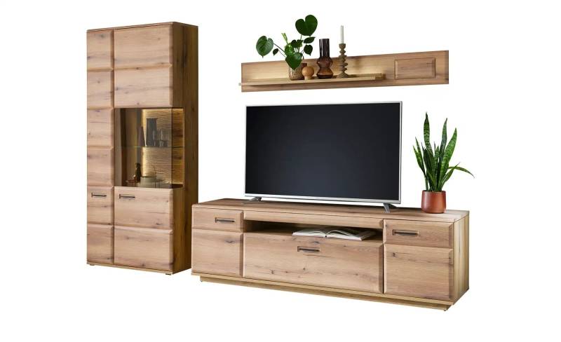 Primo Wohnkombination  Nafeli ¦ holzfarben ¦ Maße (cm): B: 285 H: 206 T: 50.0 Kommoden & Sideboards > Wohnwände - Möbel Kraft