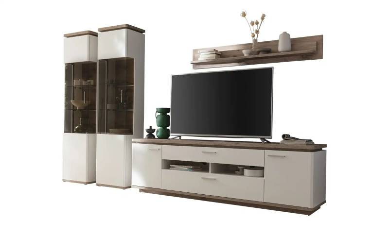 Primo Wohnkombination  Parez ¦ weiß ¦ Maße (cm): B: 310 H: 208 T: 50.0 Kommoden & Sideboards > Wohnwände - Möbel Kraft