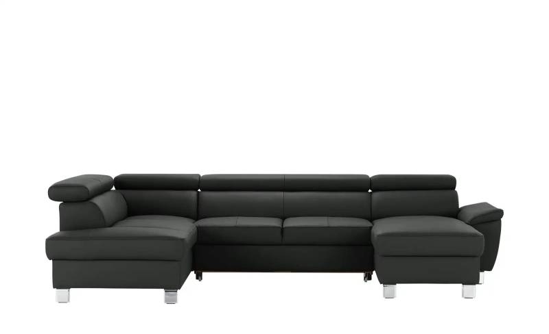 Primo Wohnlandschaft aus Echtleder  ¦ schwarz ¦ Maße (cm): B: 315 H: 90 T: 208.0 Polstermöbel > Sofas > Ledersofas - Möbel Kraft
