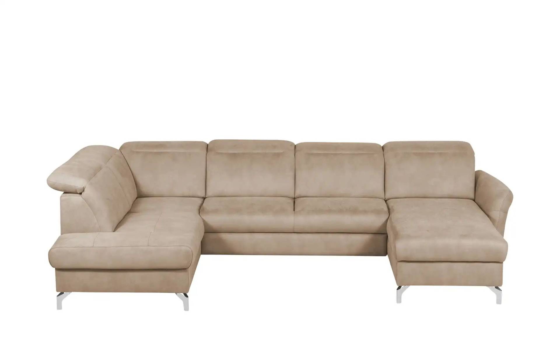 Primo Wohnlandschaft Wildleder-Optik Basel ¦ beige ¦ Maße (cm): B: 304 H: 100 T: 200.0 Polstermöbel > Sofas > Schlafsofas - Möbel Kraft