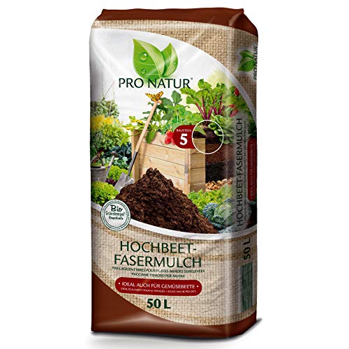 Pro Natur BIO Hochbeet-Fasermulch Torffrei 50 Liter [5. Schicht] von Pro Natur