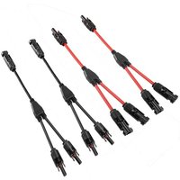 Professioneller Solarmodul-Kabelverbinder (1 auf 2 Stifte) Y-Verbinder Solarmodul-Kabel MMF + FFM Solaradapter 2 Paare von VHV
