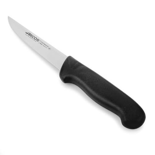 Arcos Ausbeinmesser mit Nitrum Edelstahlklinge 130 mm - Professionelles Messer zum Schneiden von Knochen und Fleisch - Ergonomischer Griff aus Polypropylen, Serie 2900, Farbe Silber von Arcos