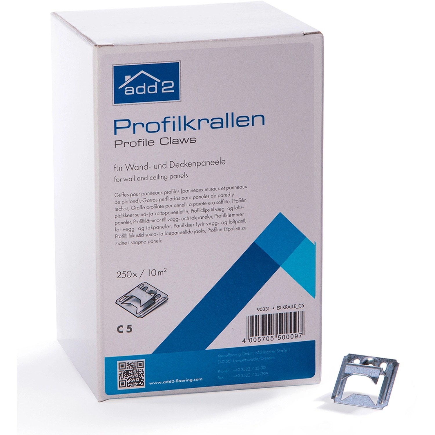 Profilholzkrallen 5 mm für Wand- und Deckenpaneele 250 Stück von -