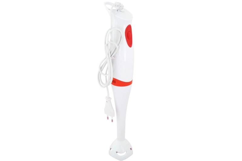 Pürierstab Stabmixer 250 Watt abnehmbarer Schaft Weiss Rot
