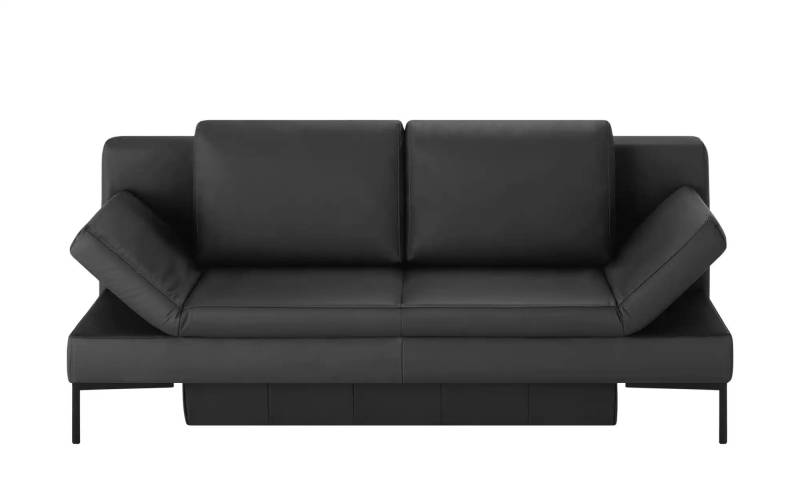 Schlafsofa mit Sitz- und Rückenfläche aus Echtleder Kenny ¦ schwarz ¦ Maße (cm): B: 204 H: 88 T: 91.0 Polstermöbel > Sofas > Einzelsofas - Höffner