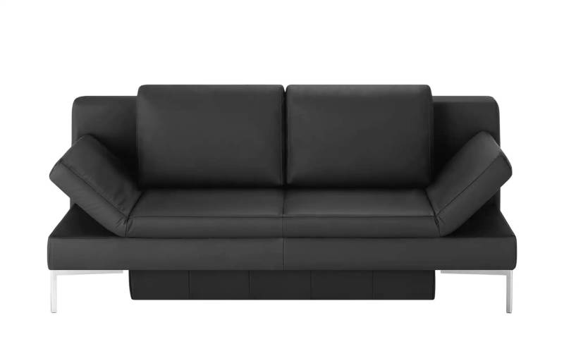 Schlafsofa mit Sitz- und Rückenfläche aus Echtleder Kenny ¦ schwarz ¦ Maße (cm): B: 204 H: 88 T: 91.0 Polstermöbel > Sofas > Einzelsofas - Höffner