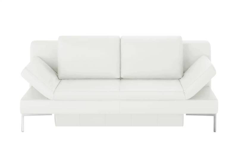 Schlafsofa mit Sitz- und Rückenfläche aus Echtleder Kenny ¦ weiß ¦ Maße (cm): B: 204 H: 88 T: 91.0 Polstermöbel > Sofas > Einzelsofas - Höffner