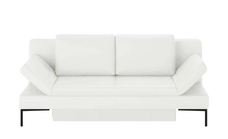 Schlafsofa mit Sitz- und Rückenfläche aus Echtleder Kenny ¦ weiß ¦ Maße (cm): B: 204 H: 88 T: 91.0 Polstermöbel > Sofas > Einzelsofas - Höffner