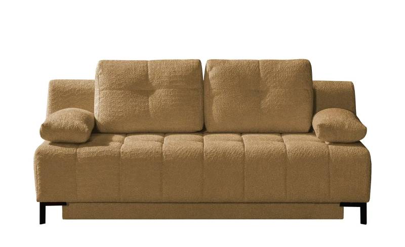 Querschläfer  aus Bouclé  Sammy ¦ gelb ¦ Maße (cm): B: 206 H: 98 T: 98.0 Polstermöbel > Sofas > 2-Sitzer - Möbel Kraft