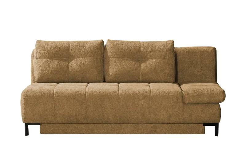 Querschläfer  aus Bouclé  Sammy ¦ gelb ¦ Maße (cm): B: 206 H: 98 T: 98.0 Polstermöbel > Sofas > 2-Sitzer - Höffner