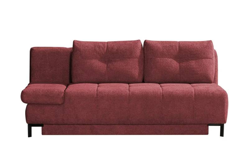 Querschläfer  aus Bouclé  Sammy ¦ rot ¦ Maße (cm): B: 206 H: 98 T: 98.0 Polstermöbel > Sofas > 2-Sitzer - Höffner