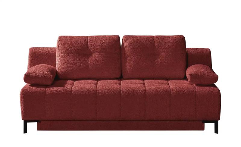 Querschläfer  aus Bouclé  Sammy ¦ rot ¦ Maße (cm): B: 206 H: 98 T: 98.0 Polstermöbel > Sofas > 2-Sitzer - Höffner
