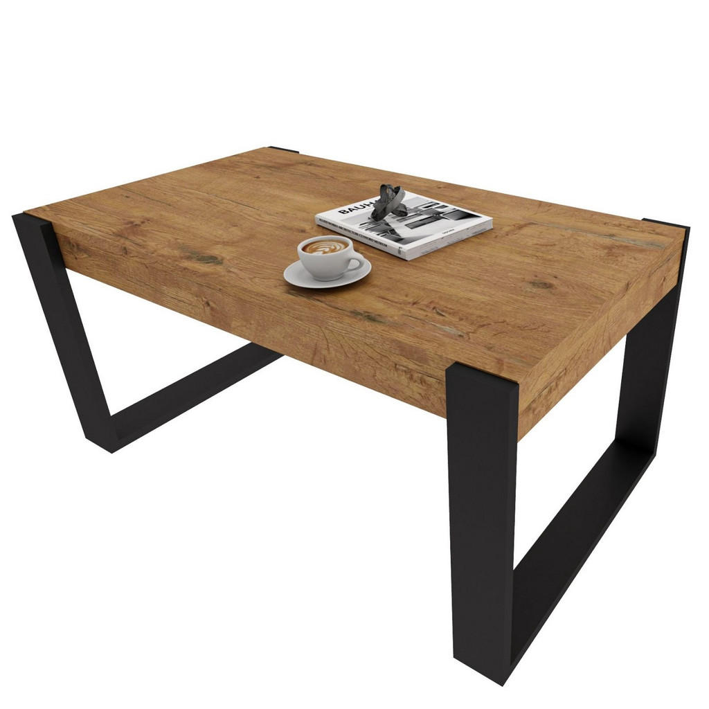 RAUMHIRSCH FURNITURE COUCHTISCH Schwarz, Alteiche RAUMHIRSCH FURNITURE COUCHTISCH Schwarz, Alteiche