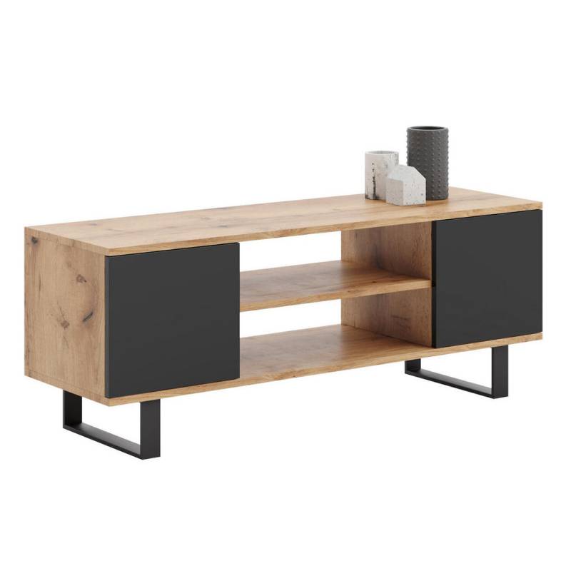 RAUMHIRSCH FURNITURE LOWBOARD Eiche, Schwarz